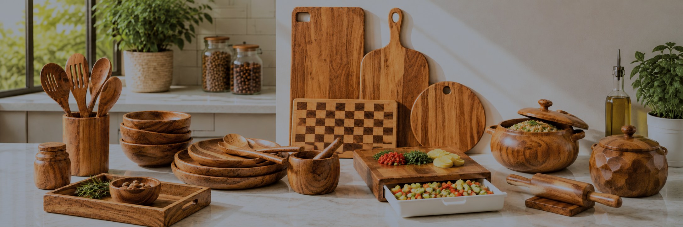 Artistry Homes wooden kitchenware collection